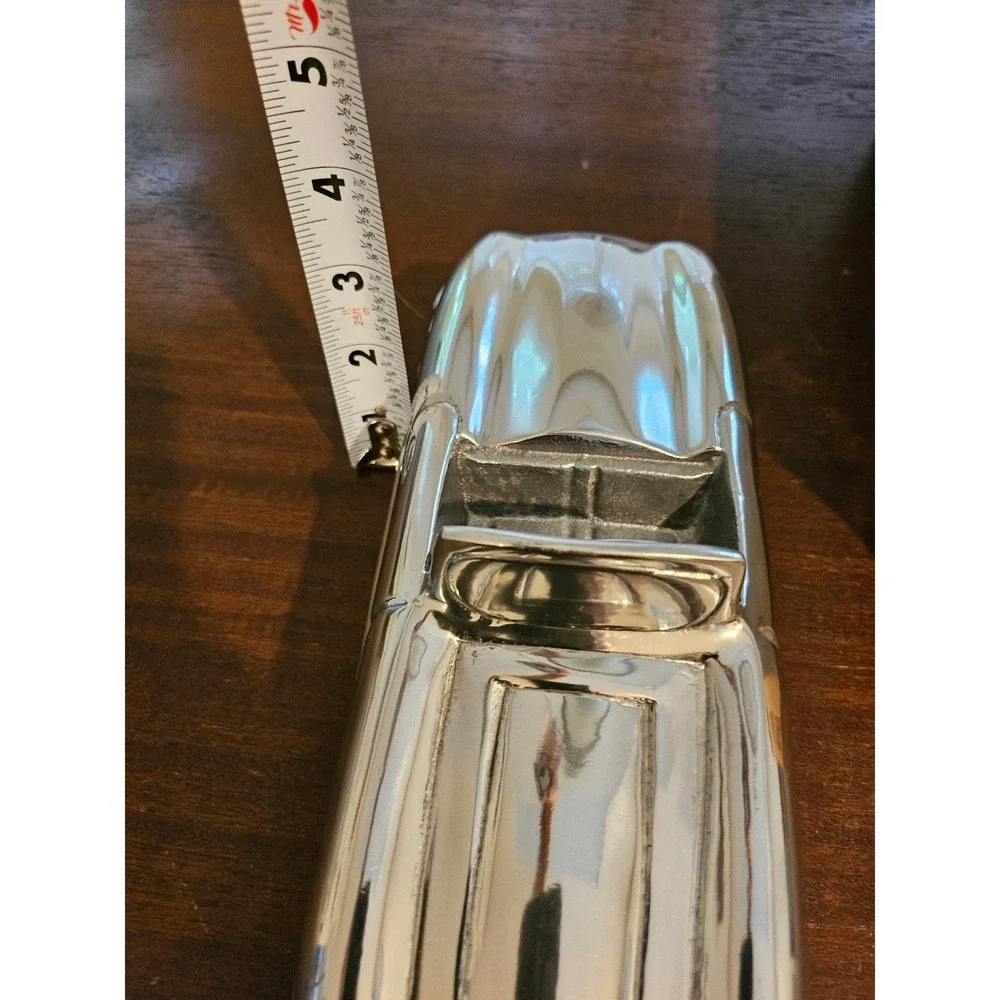 Pottery Barn Silver Aluminum Convertible Car Decor Silver Vintage Style